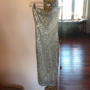 Silver sequin dress